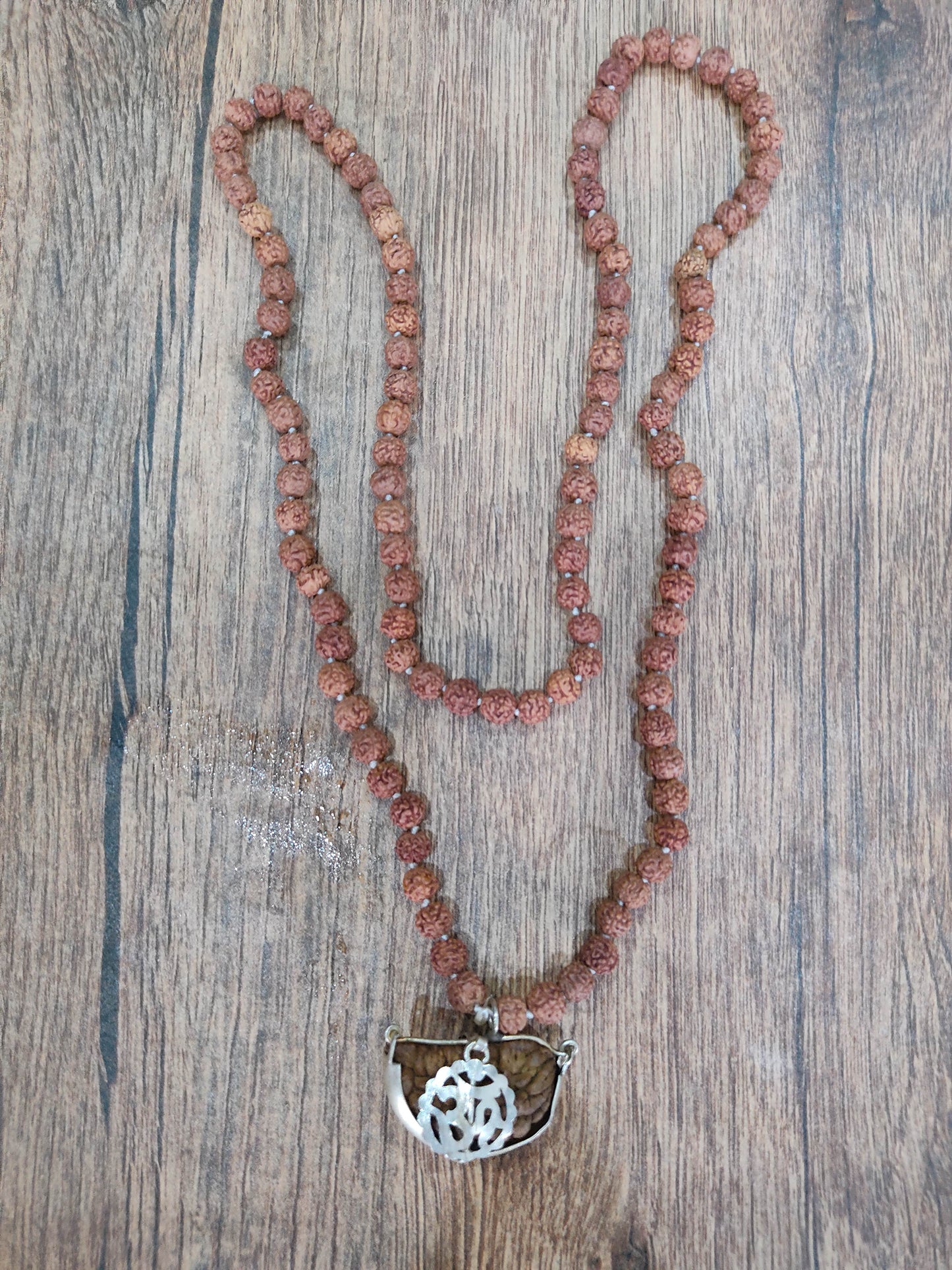 1 Mukhi Certified Original Rudraksha Mala ready to wear metal cap