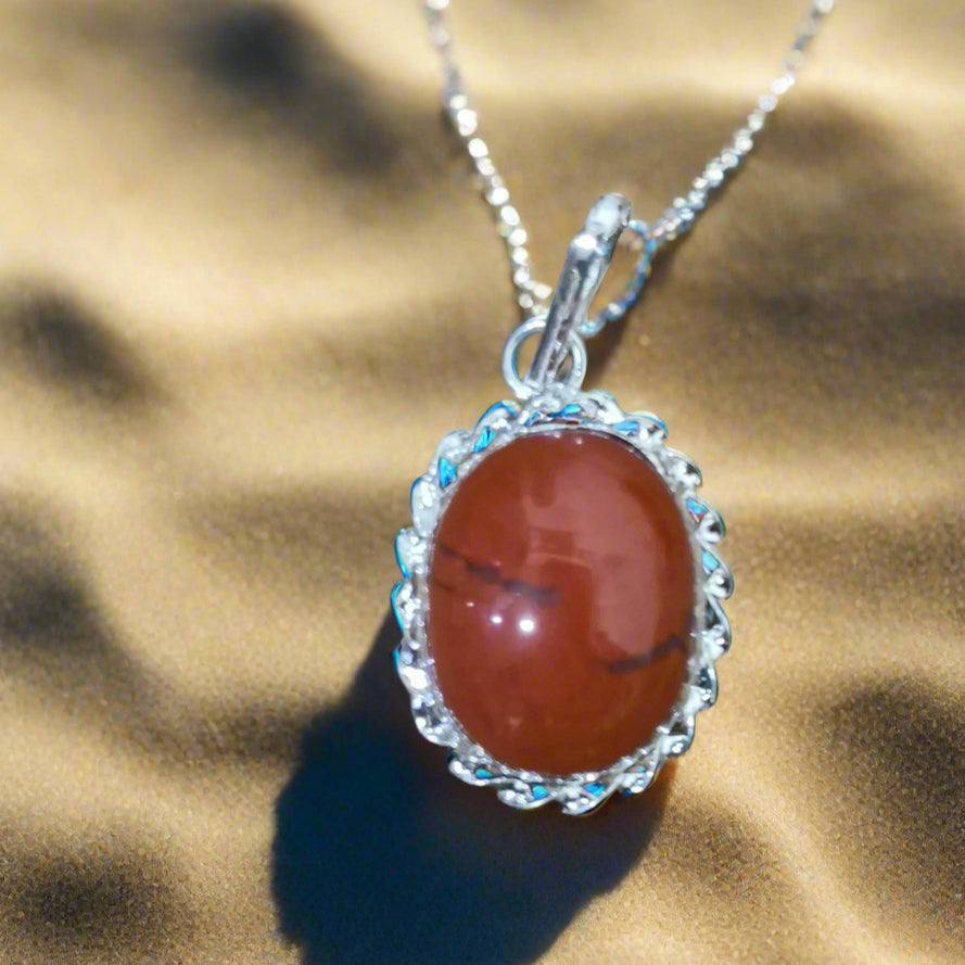 Red Jasper Pendant for Mangal Dosh earth healing – Kalyanastrogems