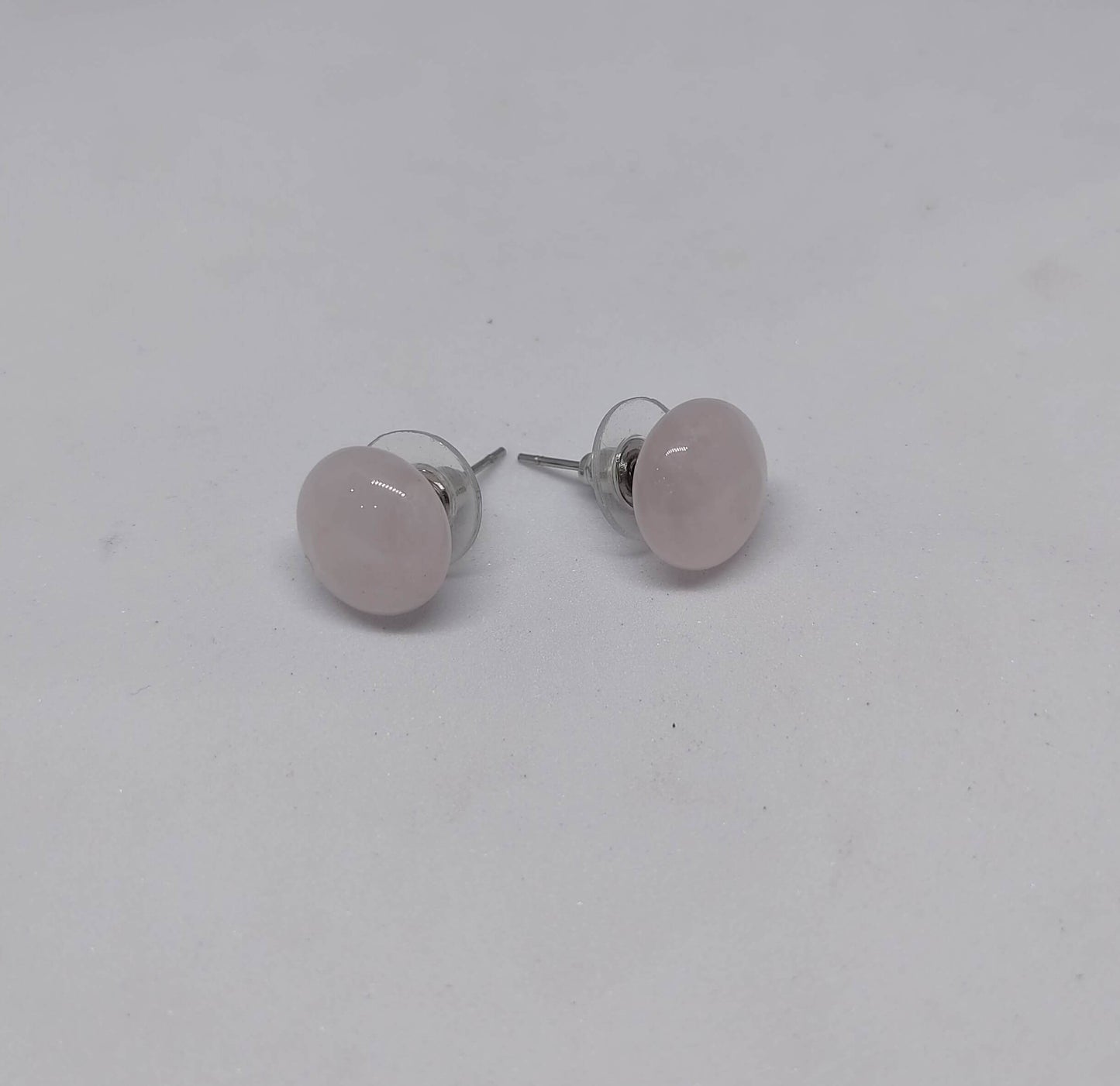 Rose quartz stone Earrings Studs Tops - Kalyanastrogems