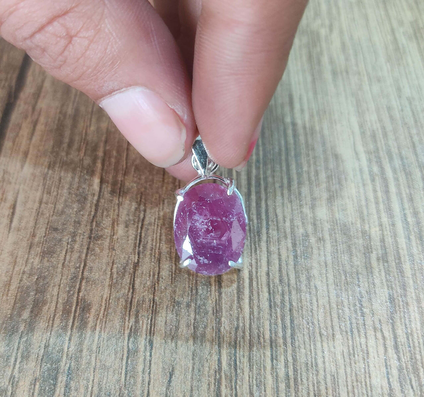 Ruby (Manik) gemstone pendant - Kalyanastrogems