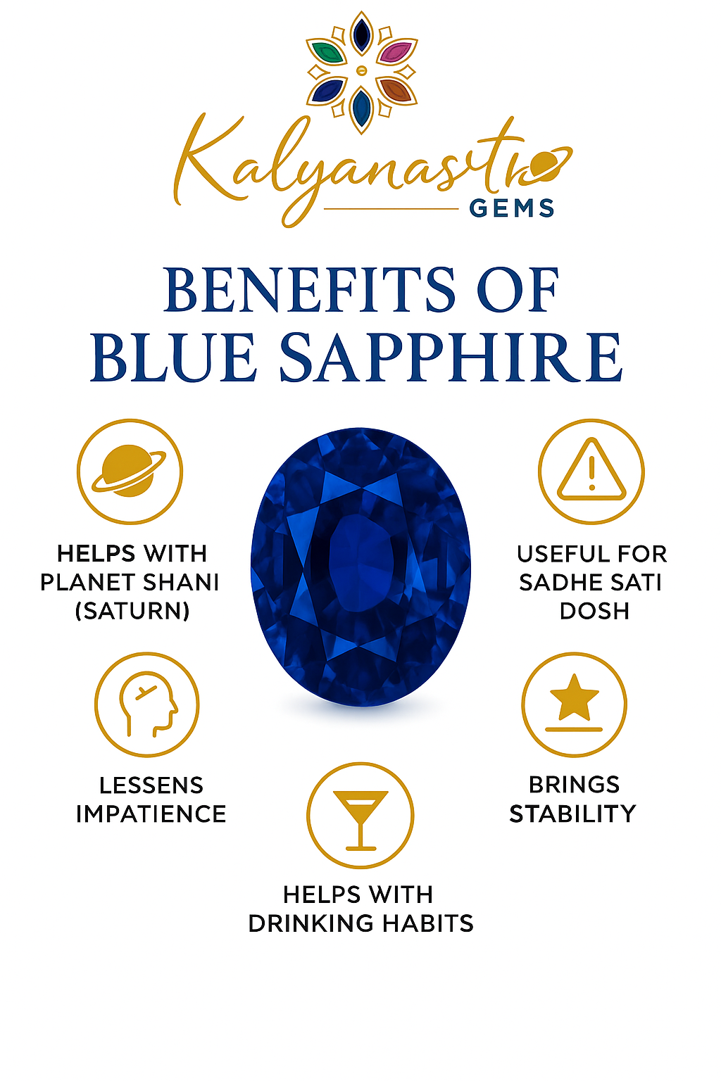 Certified Blue Sapphire (Neelam) stone