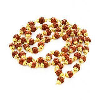 Rudraksha Mala (Gold plated 54+1 beads) – Kalyanastrogems