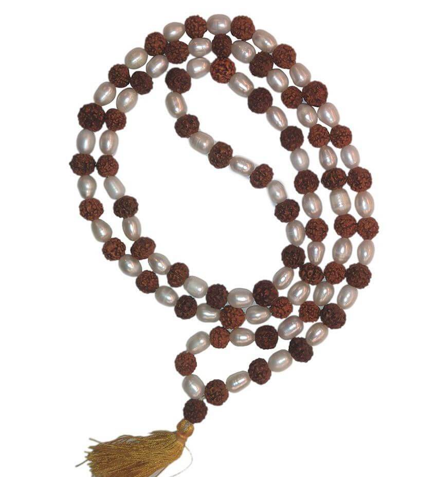 rudraksha moti pearl mala