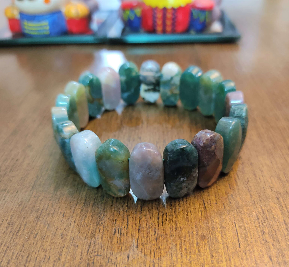 Aquamarine and deals bloodstone bracelet