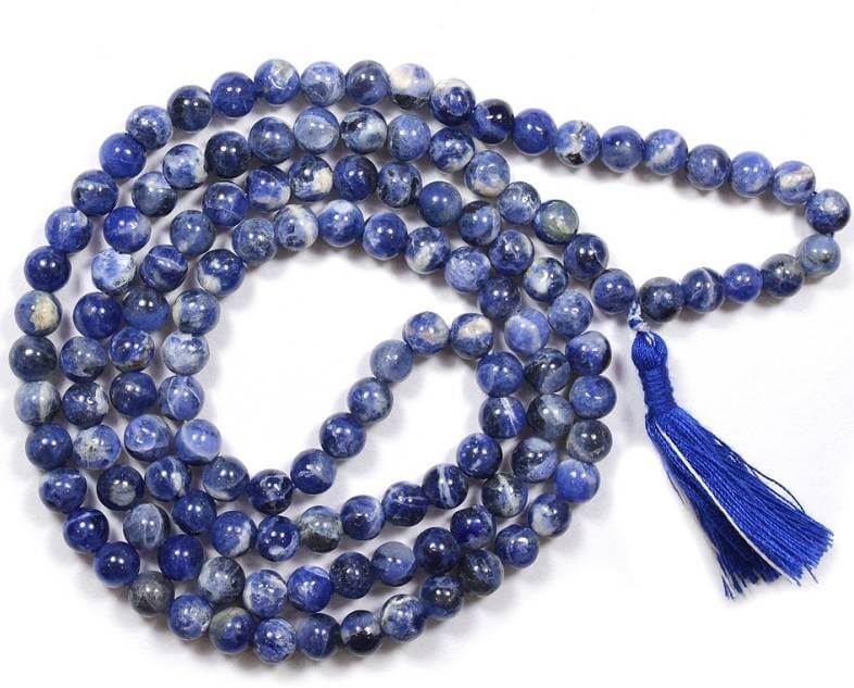 blue sodalite mala for rahu and sagittarius zodiac