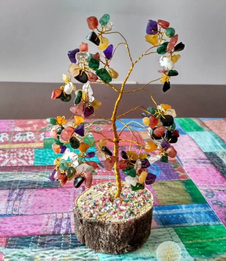 Fengshui navratan gemstone tree