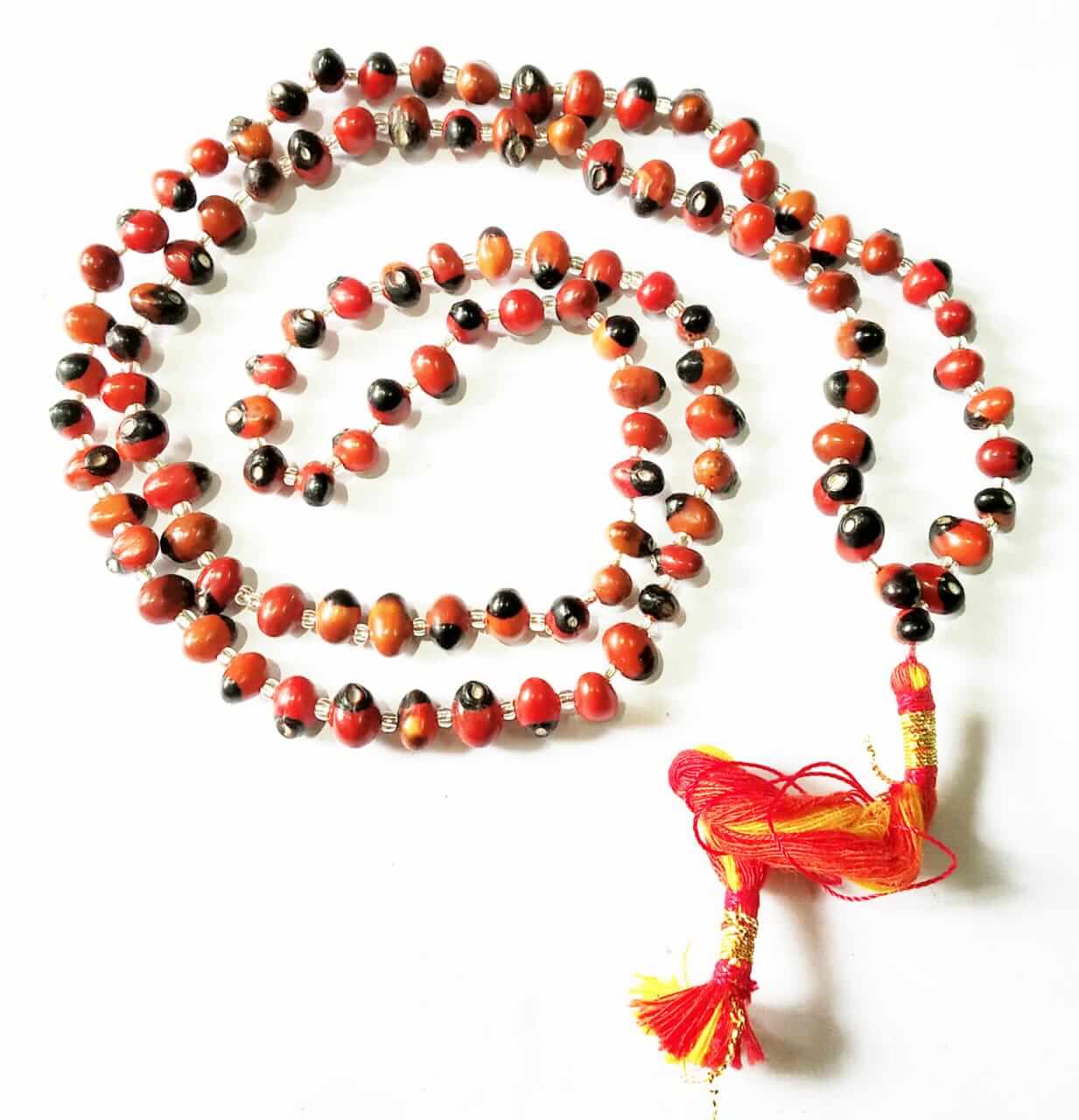 Red chirmi mala rakt gunja mala