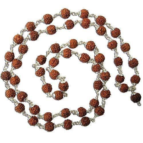 Rudraksha Mala - Pure Silver 5 Mukhi - Kalyanastrogems