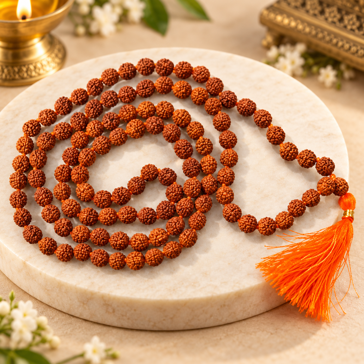 7 Mukhi Rudraksha Mala Certified
