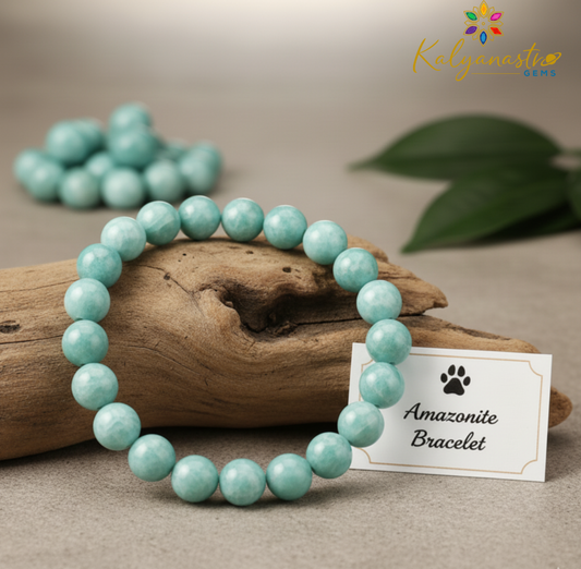 Amazonite Feroza Turquoise gemstone bracelet