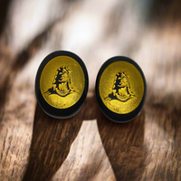 Black Agate Shiva Adiyogi coin - Kalyanastrogems