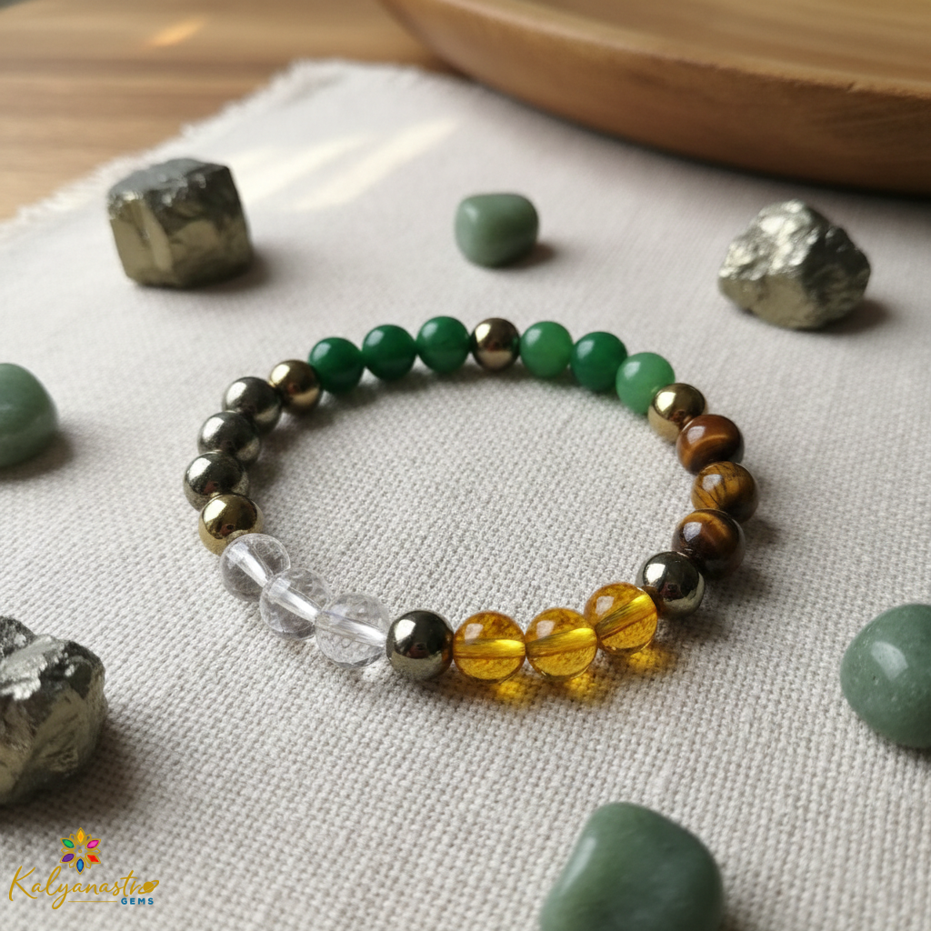 Dhan yog Money magnet Bracelet for wealth Natural beads