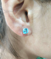 Blue topaz earrings