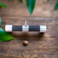 Ebony Karungali Pendant / Locket cylinder shape - Kalyanastrogems