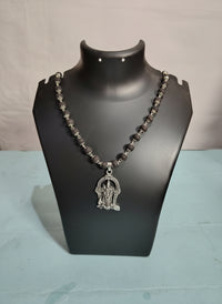 ebony mala with kartikeya murugan pendant