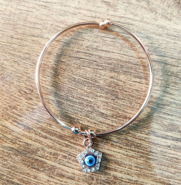 Gold Plated Turkish Evil Eye Bangle Evil Eye Protection Bracelet Elegant  And Simple Ladys Party Gift With Matal Wire From Ibezo, $13.11 | DHgate.Com