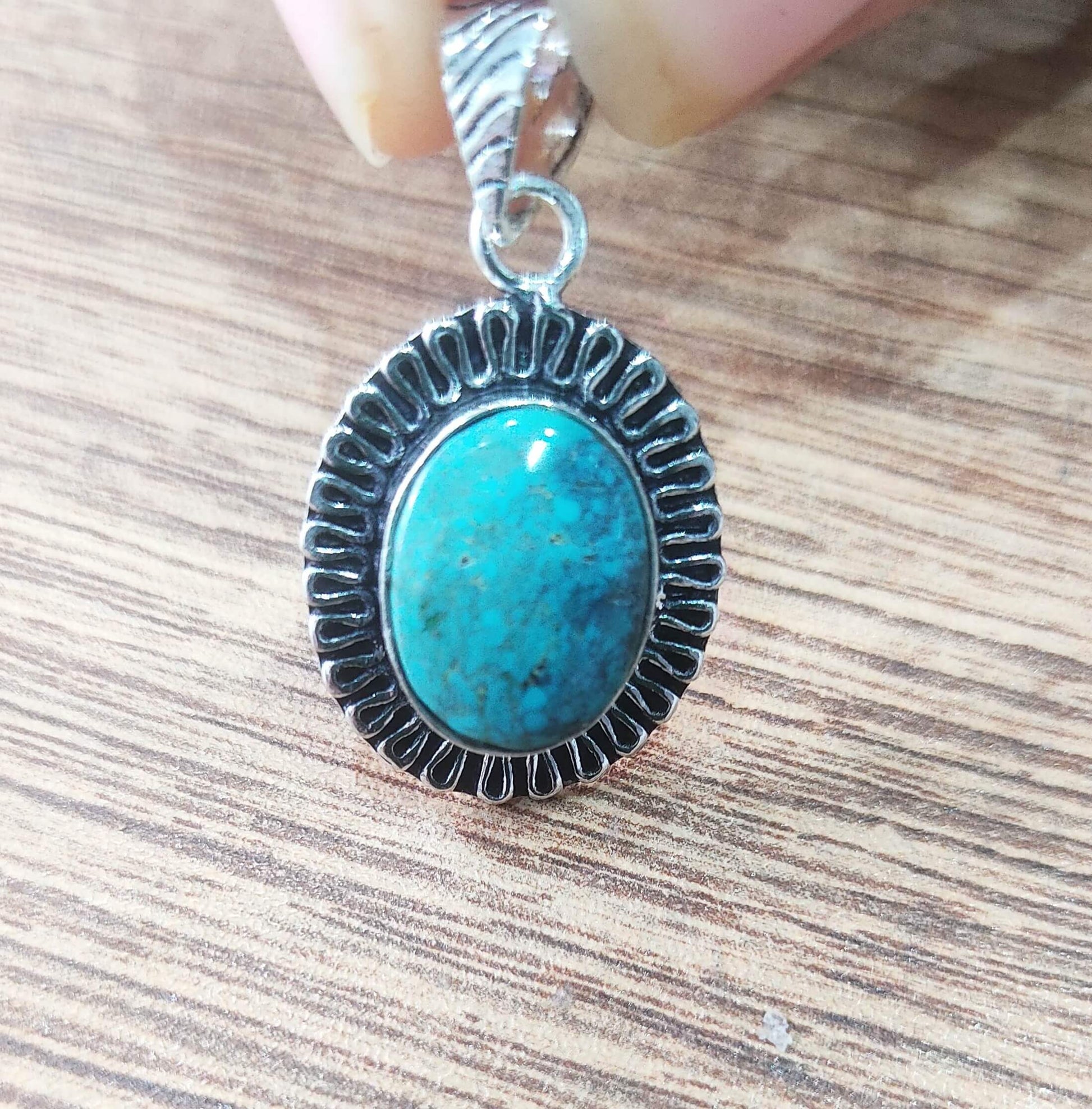 Turquoise Feroza Stone Pendant – Kalyanastrogems