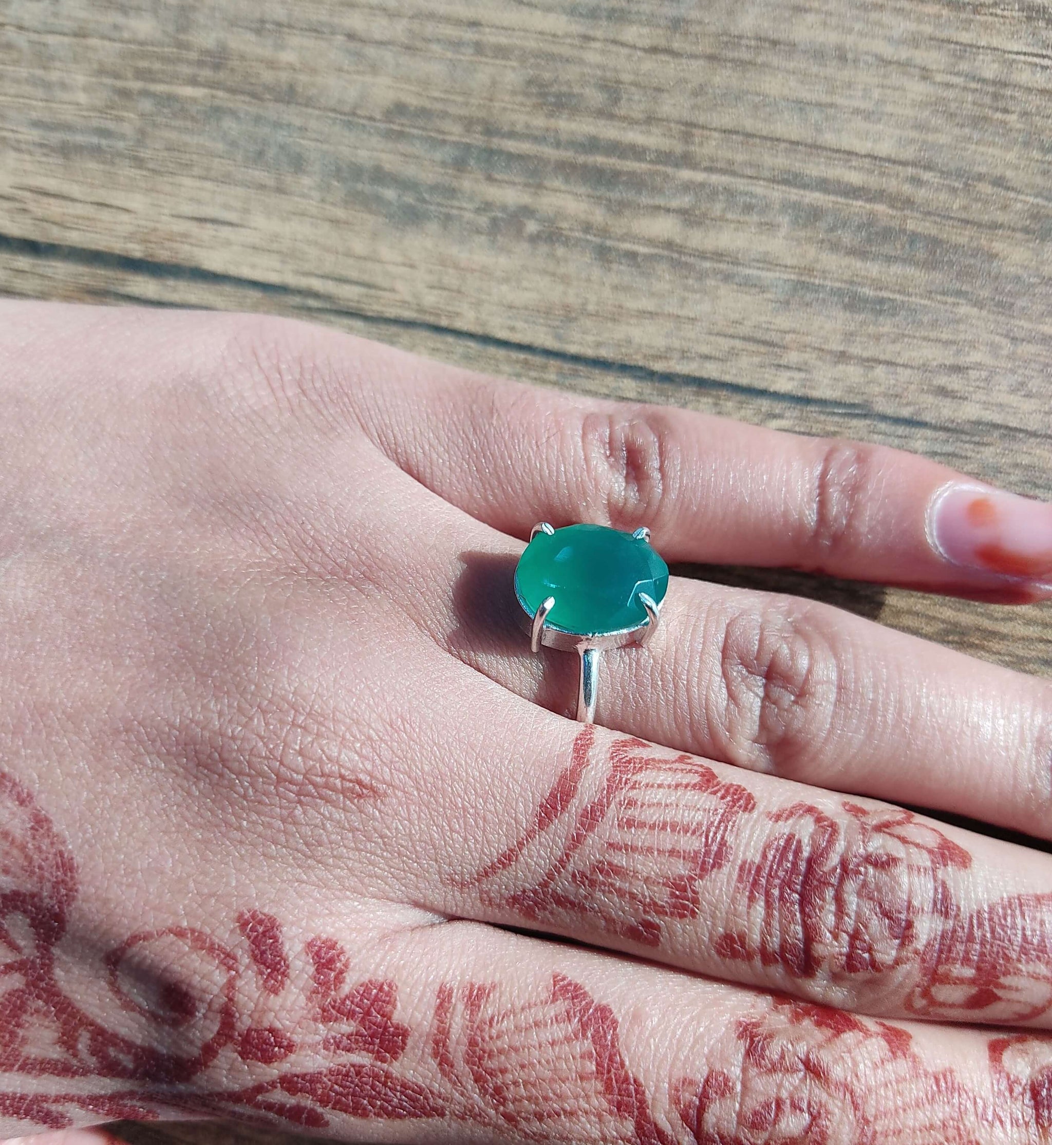 Green Onyx Stone Ring Kalyanastrogems
