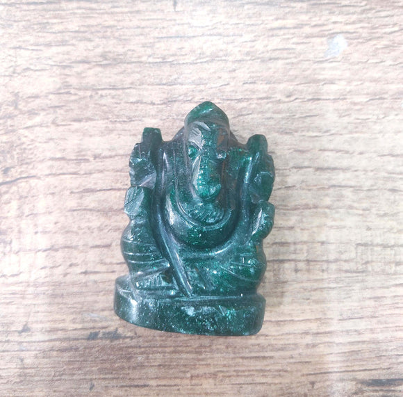 Green Jade Margaj Ganesha Idol