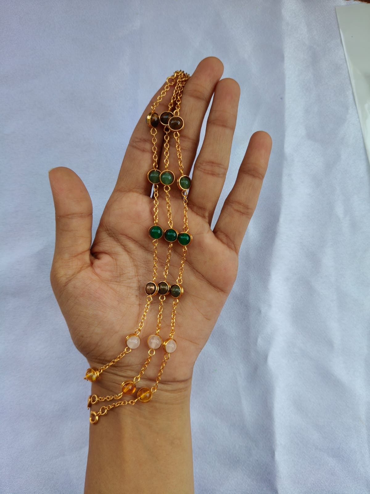 Dhanyog Money magnet anklet payal Natural beads