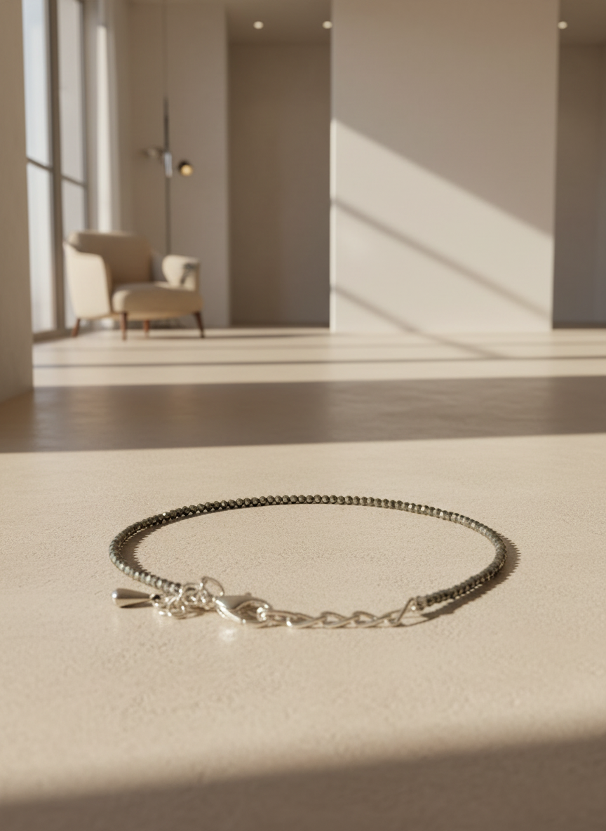 Pyrite Anklet Payal for protection and wealth