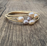 Moti natural pearl designer bracelet