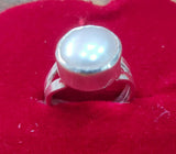 Moti Pearl Silver Ring