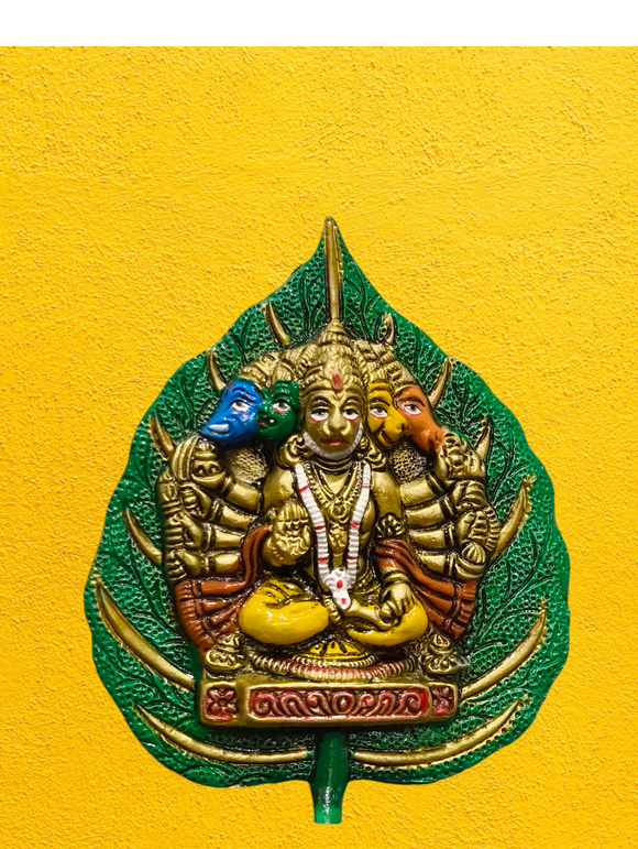 Panchmukhi Hanuman multicolour metal