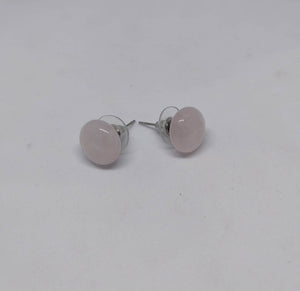 Rose quartz stone Earrings Studs Tops