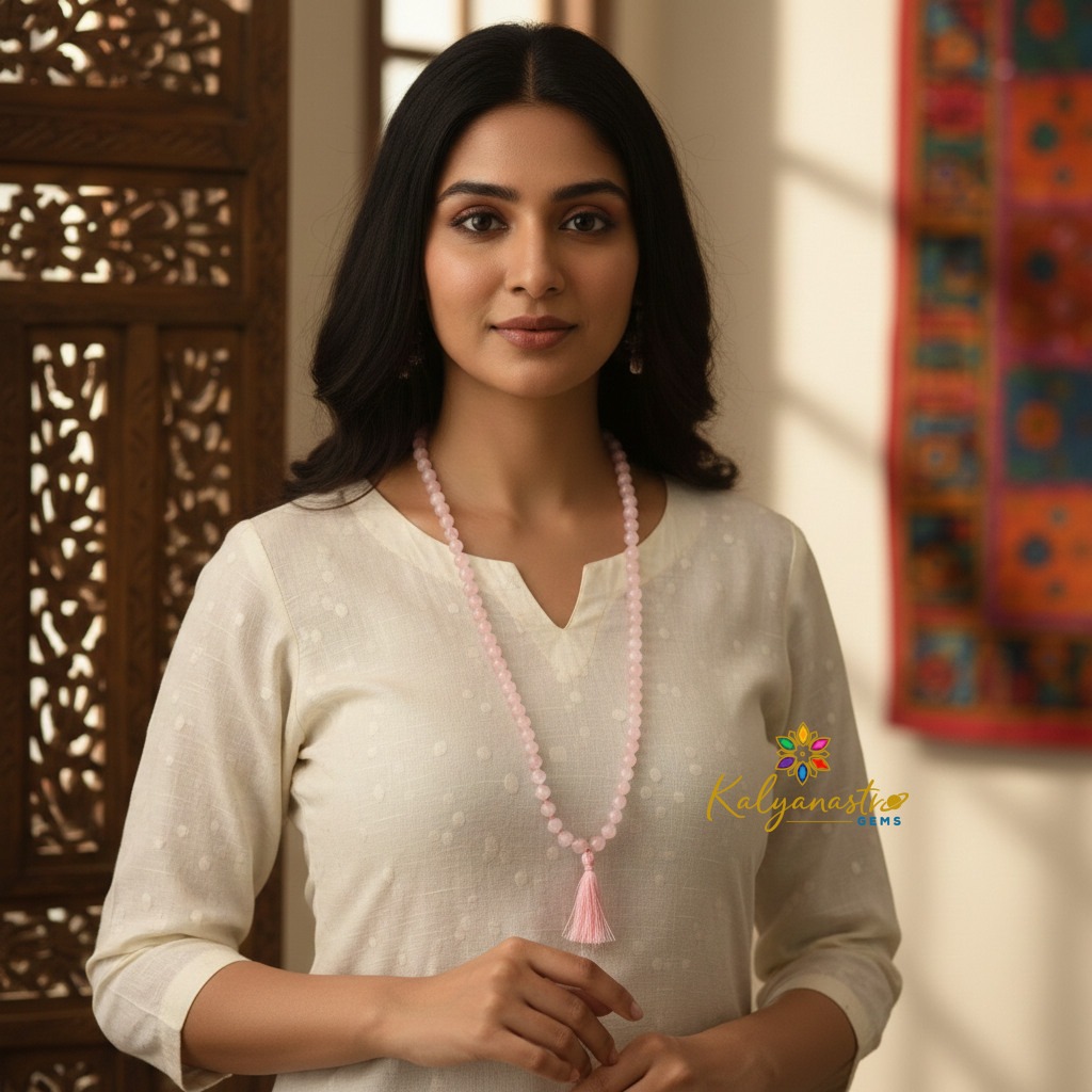 Rose Quartz Gemstone Mala Rosary