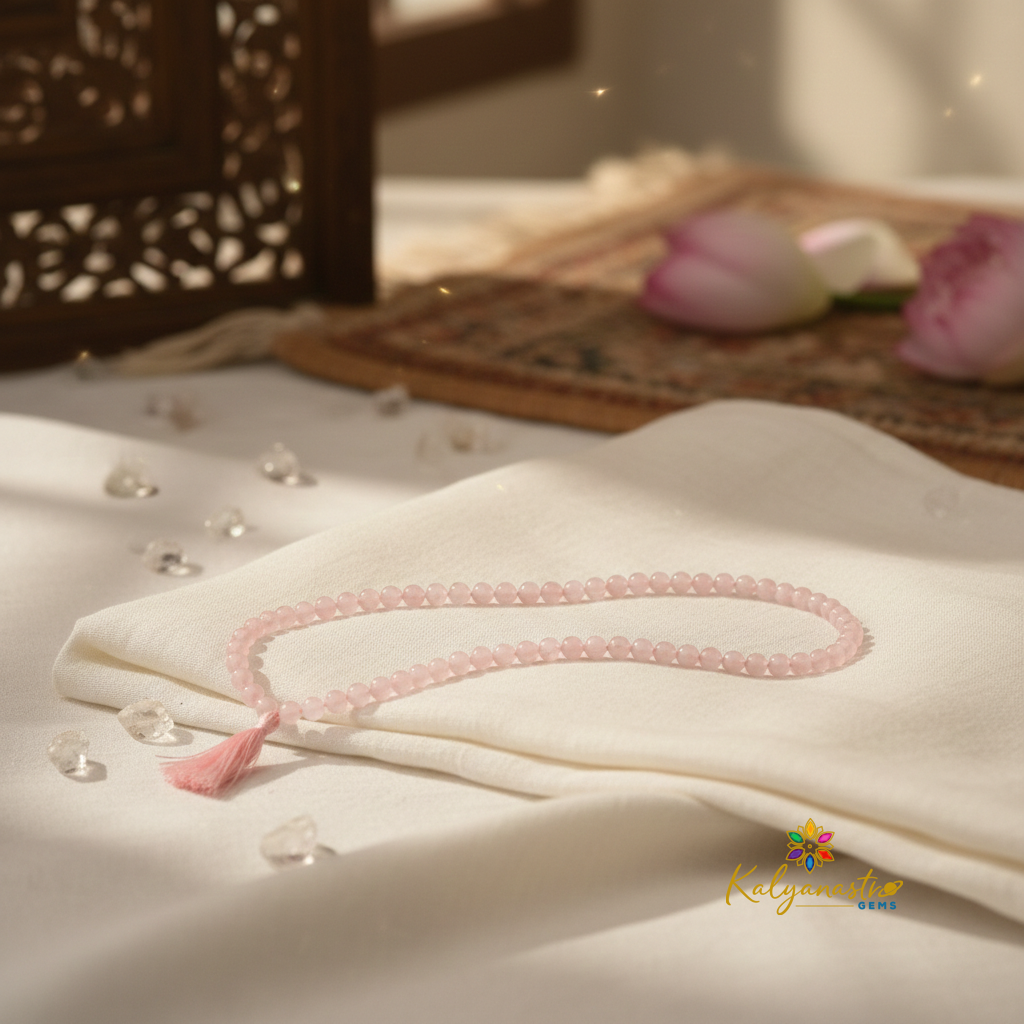 Rose Quartz Gemstone Mala Rosary