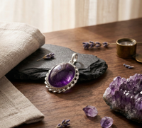 Real Amethyst Stone Pendant