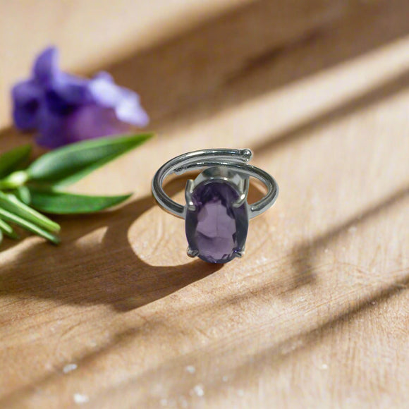 Amethyst stone ring