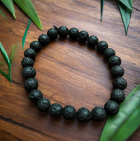 Black Lava stone Bracelet for Shani & Root chakra - Kalyanastrogems