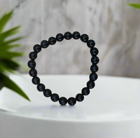 black obsidian agate bracelet