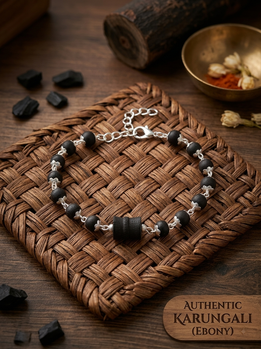 Karungali original wood bracelet german silver