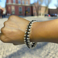 ebony bracelet silver