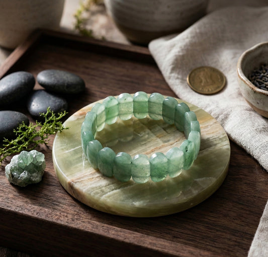 Green Aventurine Gemstone healing bracelet - Premium Cut