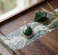 Green Jade Gemstone Pendant (Margaj locket)