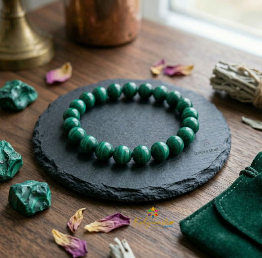 Natural Malachite Gemstone bracelet