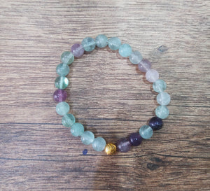 Multi colour fluorite bracelet