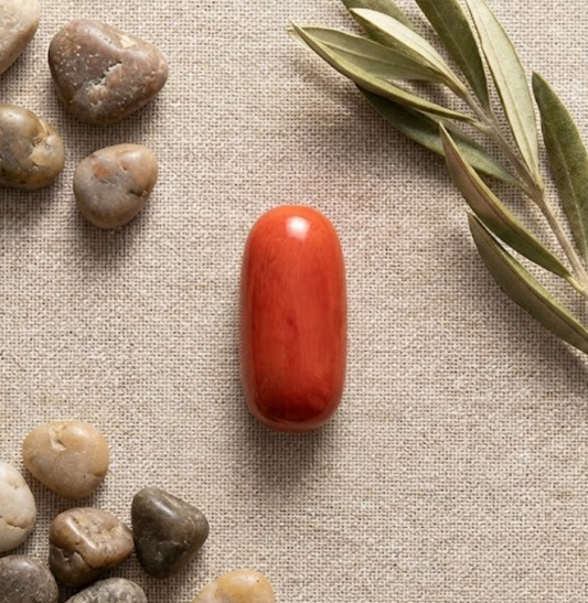 Certified Red Coral (Moonga) gemstone original Italian