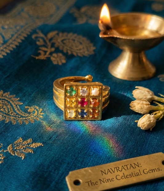 Real Navratan precious stones Ring