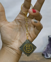 pyrite zibu keychain