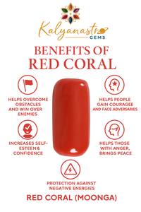 Certified Red Coral (Moonga) gemstone original Italian