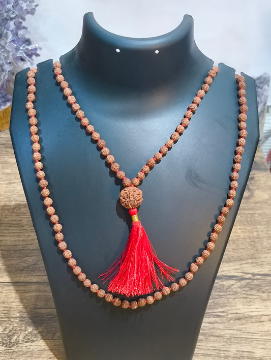 Rudraksha Mala 5 Mukhi Nepali sumeru