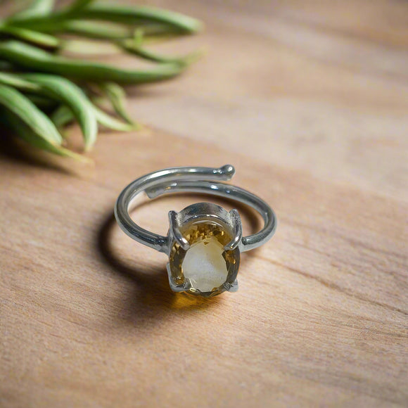 yellow citrine suneila ring