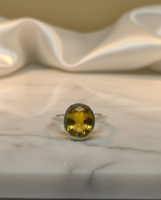 Yellow sapphire ring