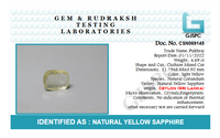 Yellow Sapphire (PUKHRAJ) Stone Ceylon 4.6 carats