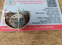 1 face rudraksha Om cap
